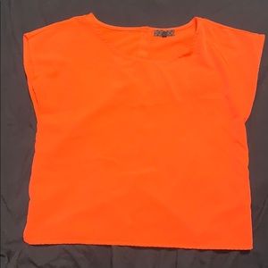 Coral short sleeve blouse